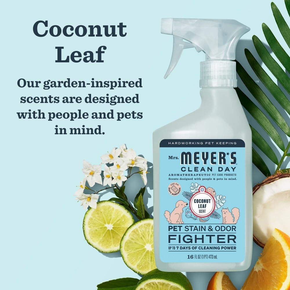image:imageMrs MEYERS CLEAN DAY Pet Stain amp Odor Fighter Coconut Leaf Scent 16ozCoconut Leaf