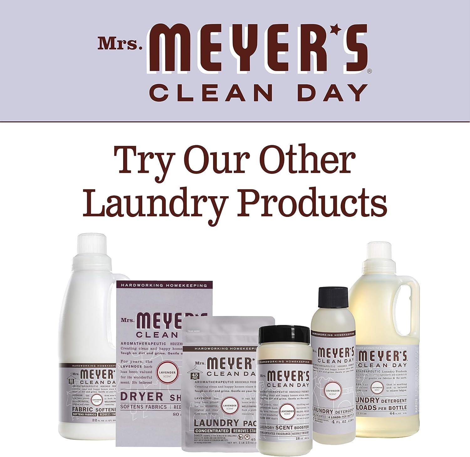 image:imageMrs Meyers Clean Day Liquid Fabric Softener Made Without Parabens Cruelty Free Formula Lavender Scent 32 OZ Pack of 1