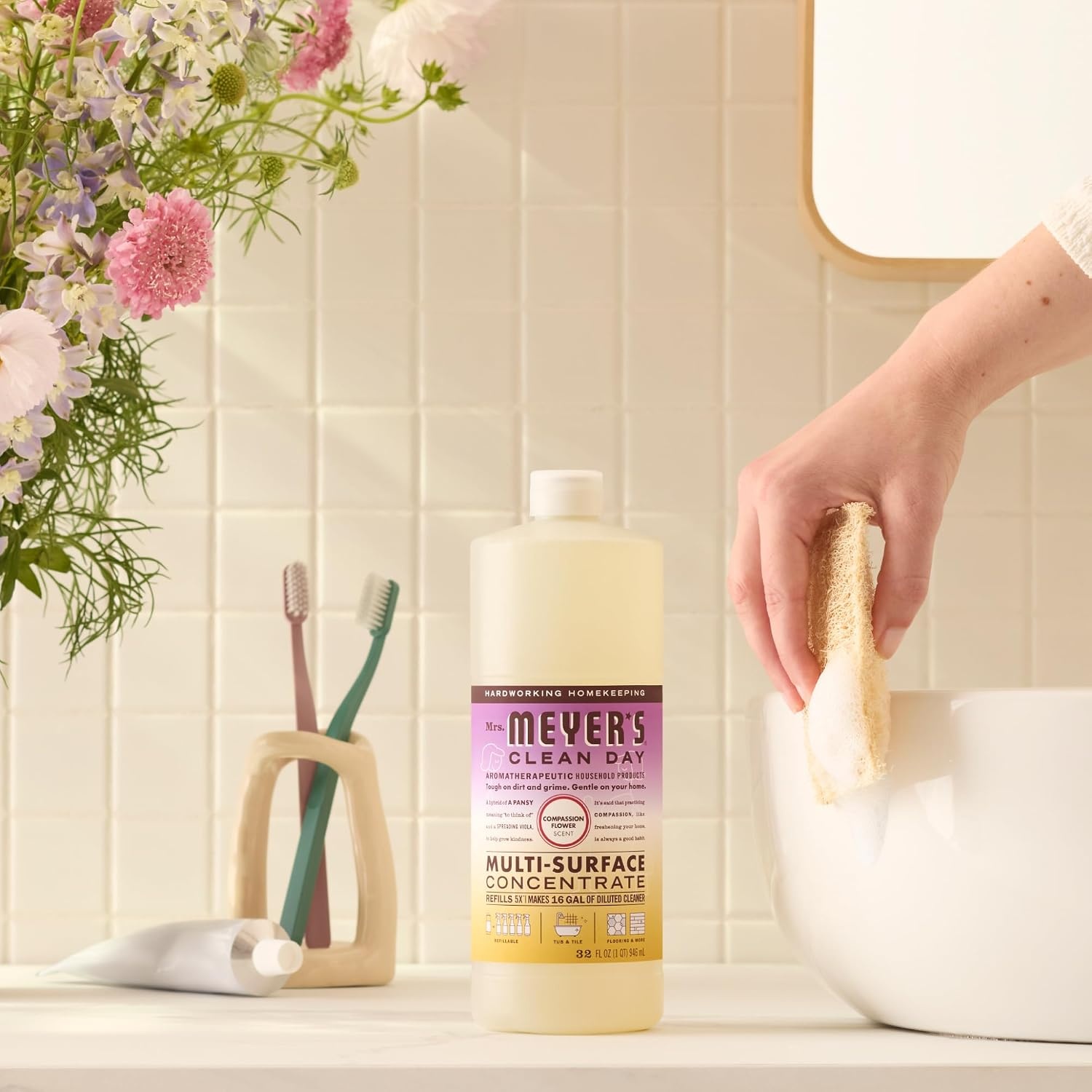image:imageMrs Meyers MultiSurface Concentrate Lemon Verbena 32 OZ Pack of 2Compassion Flower
