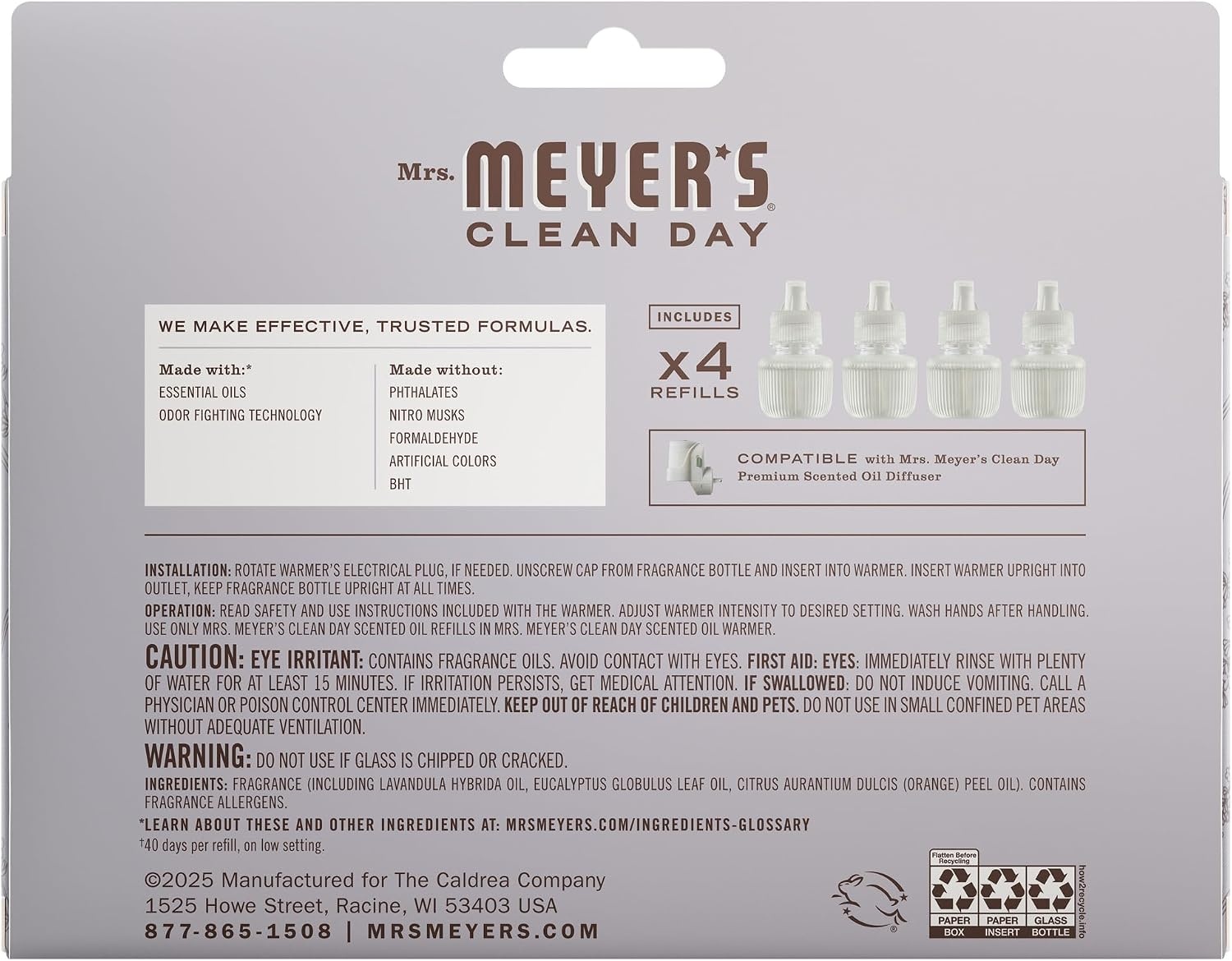 image:imageMrs Meyers Premium Scented Oil Diffuser Kit Refills Bundle Limited Edition Scents Acorn Spice amp Apple CiderLavender