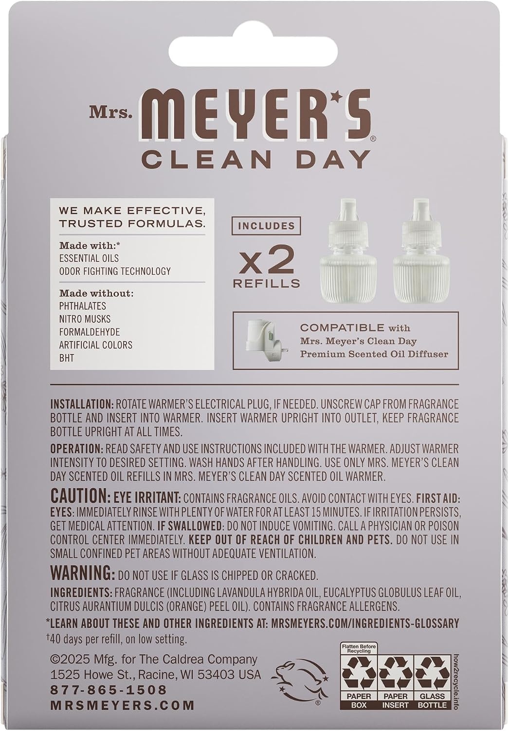 image:imageMrs Meyers Premium Scented Oil Diffuser Kit Refills Bundle Limited Edition Scents Acorn Spice amp Apple CiderLavender