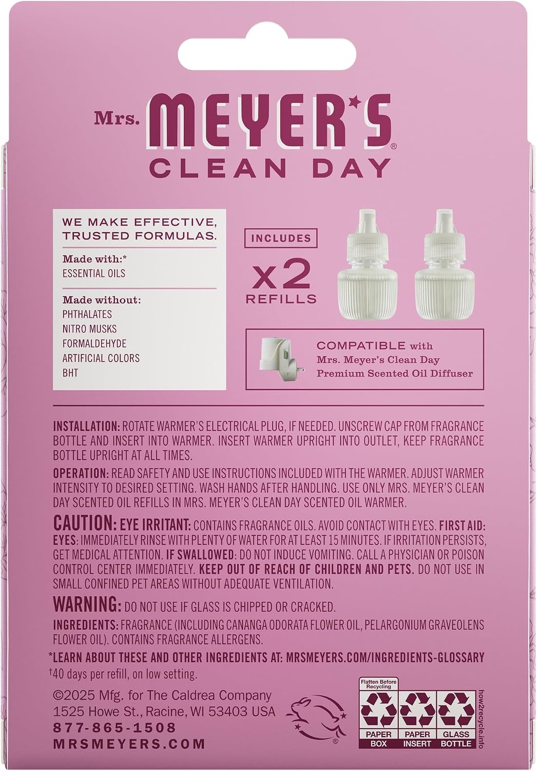 image:imageMrs Meyers Premium Scented Oil Diffuser Kit Refills Bundle Limited Edition Scents Acorn Spice amp Apple CiderPeony
