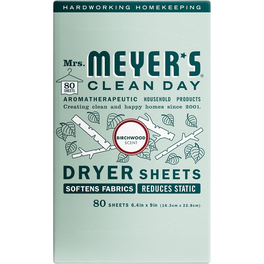 image:imageMRS MEYERS CLEAN DAY Dryer Sheets Fabric Softener Honeysuckle 80 CountBirchwood