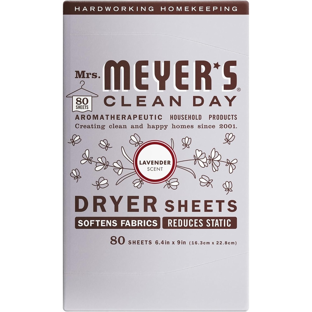 image:imageMRS MEYERS CLEAN DAY Dryer Sheets Fabric Softener Honeysuckle 80 CountLavender