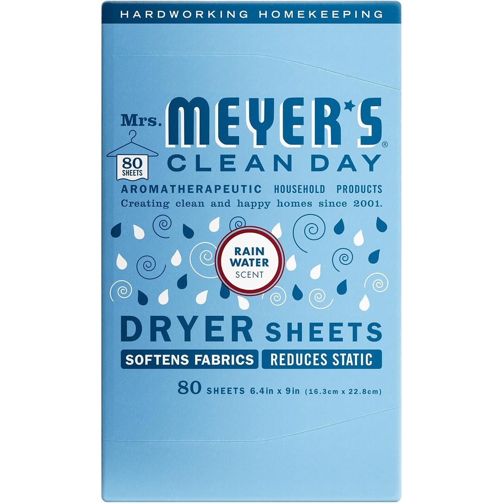 image:imageMRS MEYERS CLEAN DAY Dryer Sheets Fabric Softener Honeysuckle 80 CountRain Water