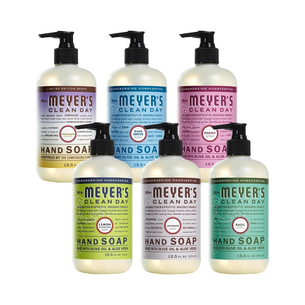 image:imageMRS MEYERS CLEAN DAY Hand Soap Made with Essential Oils Rhubarb 125 Fl Oz Pack of 3Floral Freshness Variety