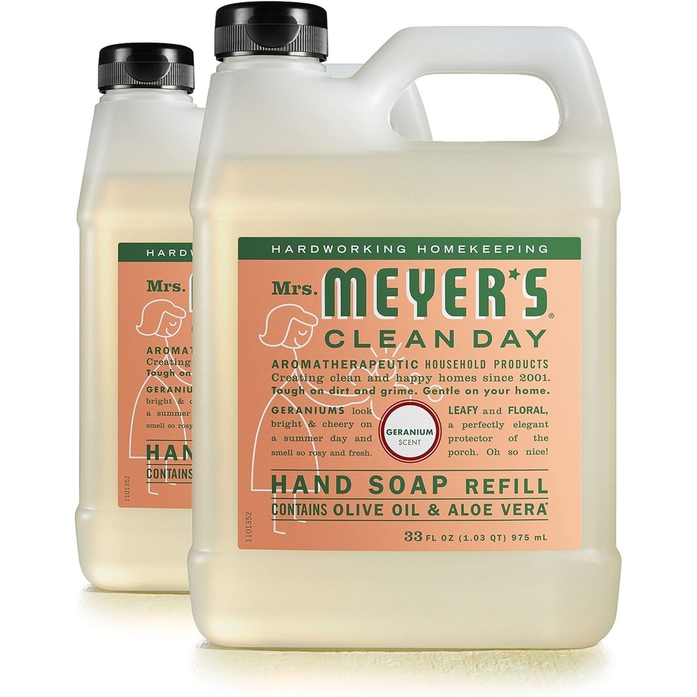 image:imageMRS MEYERS CLEAN DAY Hand Soap Refill Made with Essential Oils Geranium 33 Fl Oz Pack Of 2