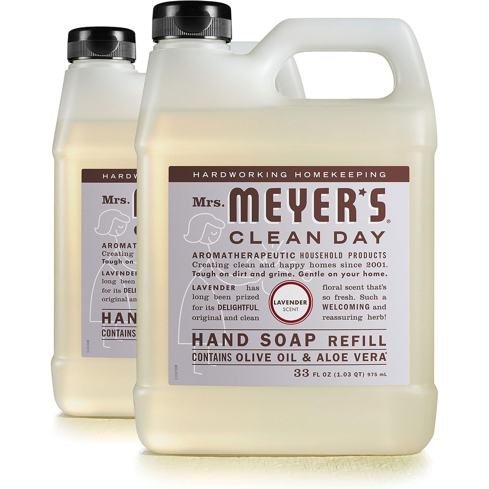 image:imageMRS MEYERS CLEAN DAY Hand Soap Refill Made with Essential Oils Lavender 33 Fl Oz Pack Of 2