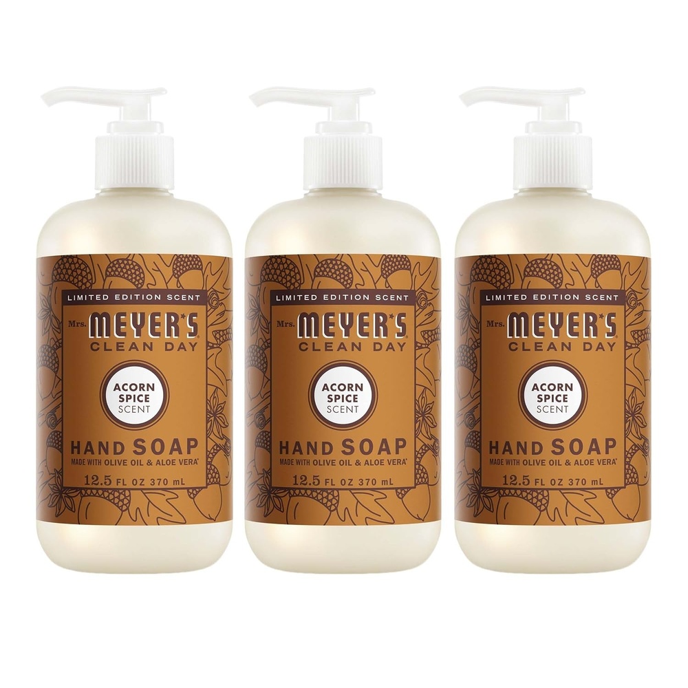 image:imageMRS MEYERS CLEAN DAY Liquid Hand Soap Apple Cider 125 fl oz 3 PackAcorn Spice