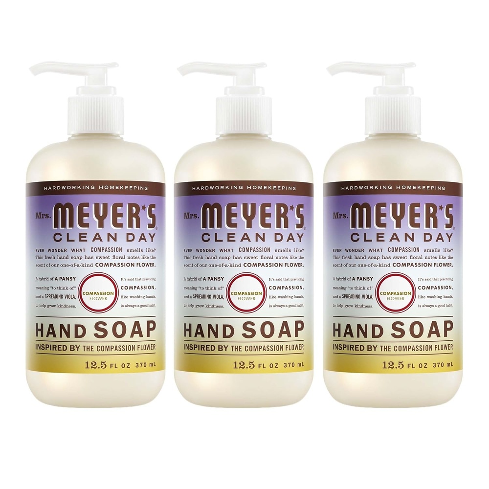 image:imageMRS MEYERS CLEAN DAY Liquid Hand Soap Lavender 125 fl oz 3 PackCompassion Flower