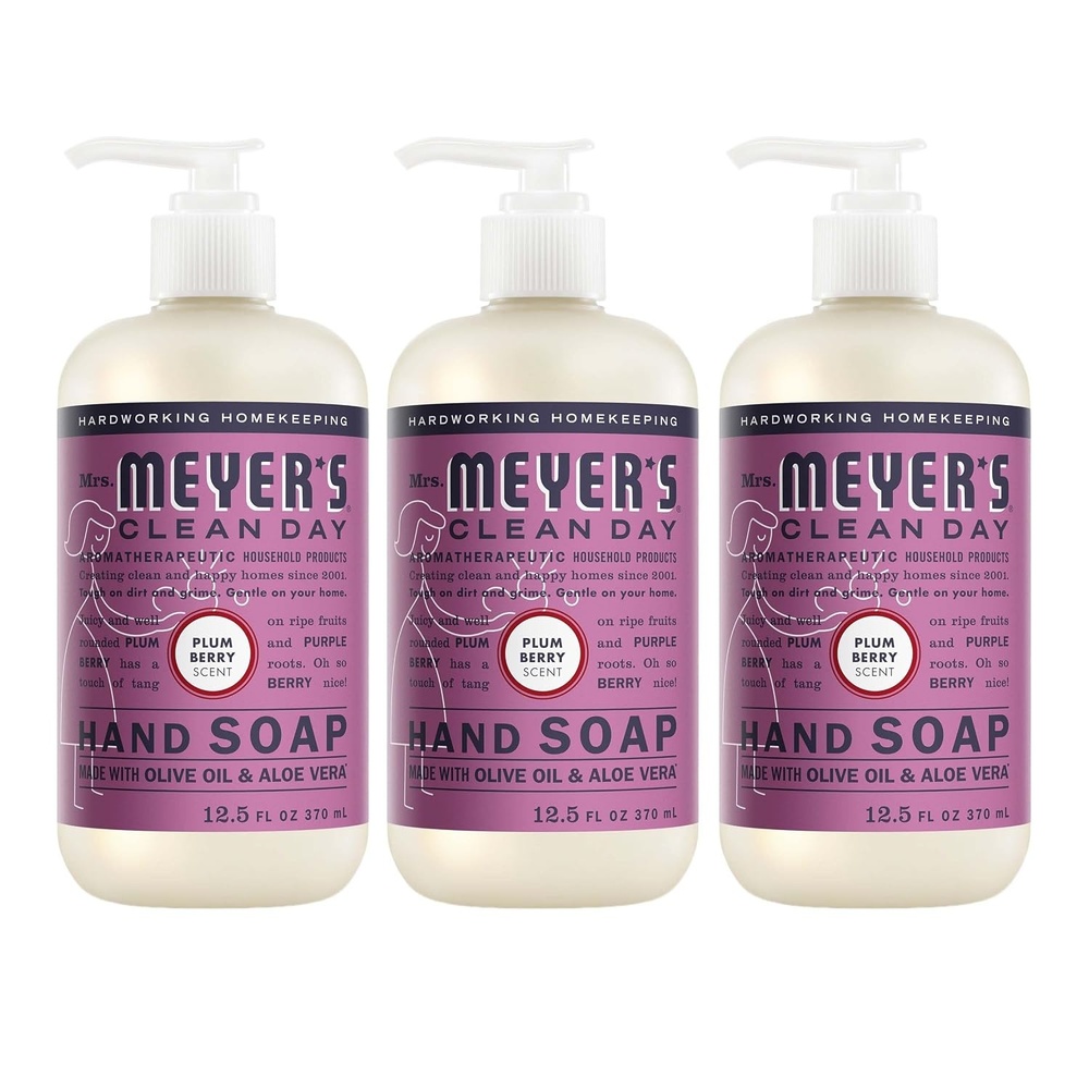 image:imageMRS MEYERS CLEAN DAY Liquid Hand Soap Lavender 125 fl oz 3 PackPlum Berry
