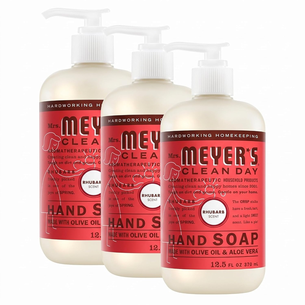 image:imageMRS MEYERS CLEAN DAY Liquid Hand Soap Lavender 125 fl oz 3 PackRhubarbPack of 3