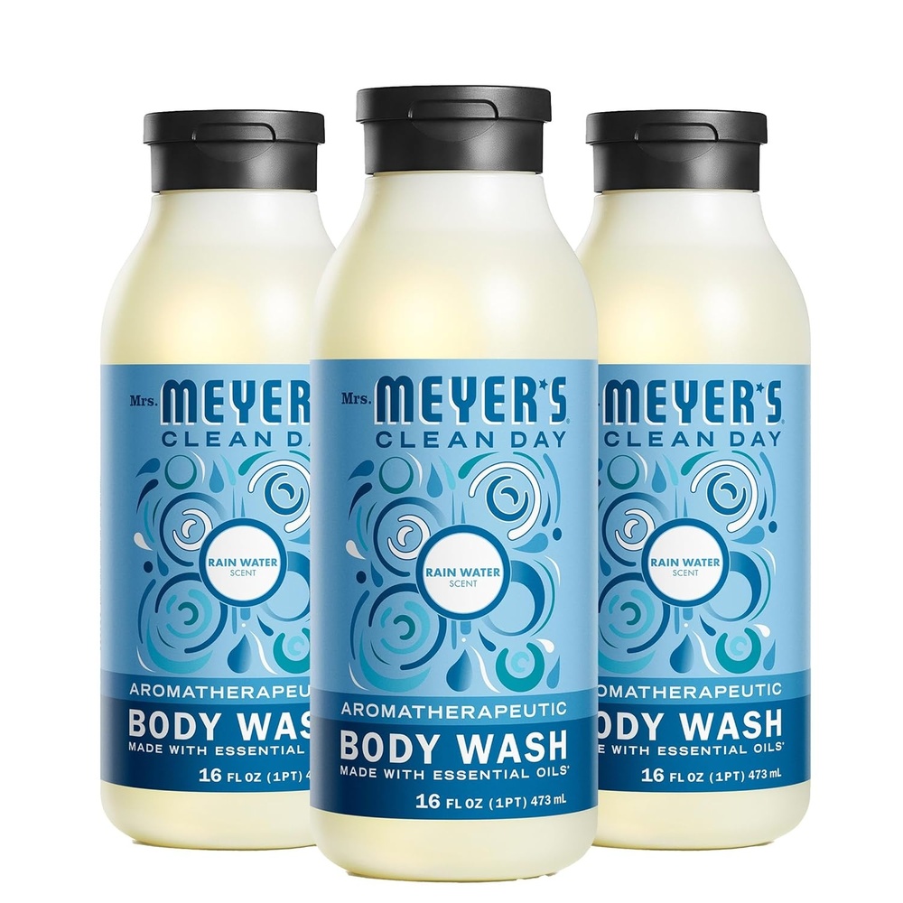 image:imageMRS MEYERS CLEAN DAY Moisturizing Body Wash for Women and Men Shower Gel Formula Made with Essential Oils Birchwood 16 oz Pack of 3Rain Water