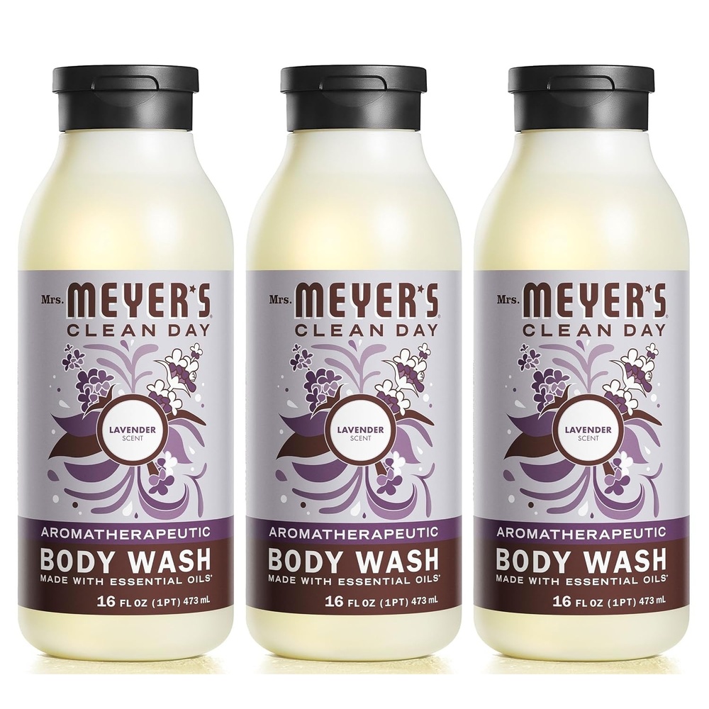 image:imageMRS MEYERS CLEAN DAY Moisturizing Body Wash for Women and Men Shower Gel Formula Made with Essential Oils Lavender 16 oz Pack of 3