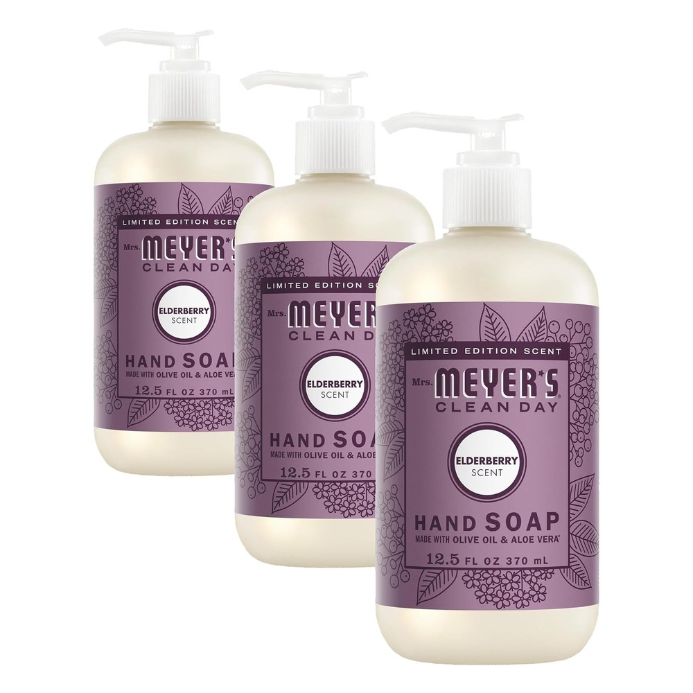 image:imageMrs MEYERS CLEAN DAY Hand Soap Elderberry Scent 125 Fl Oz Bottle125 Fl Oz Pack of 3