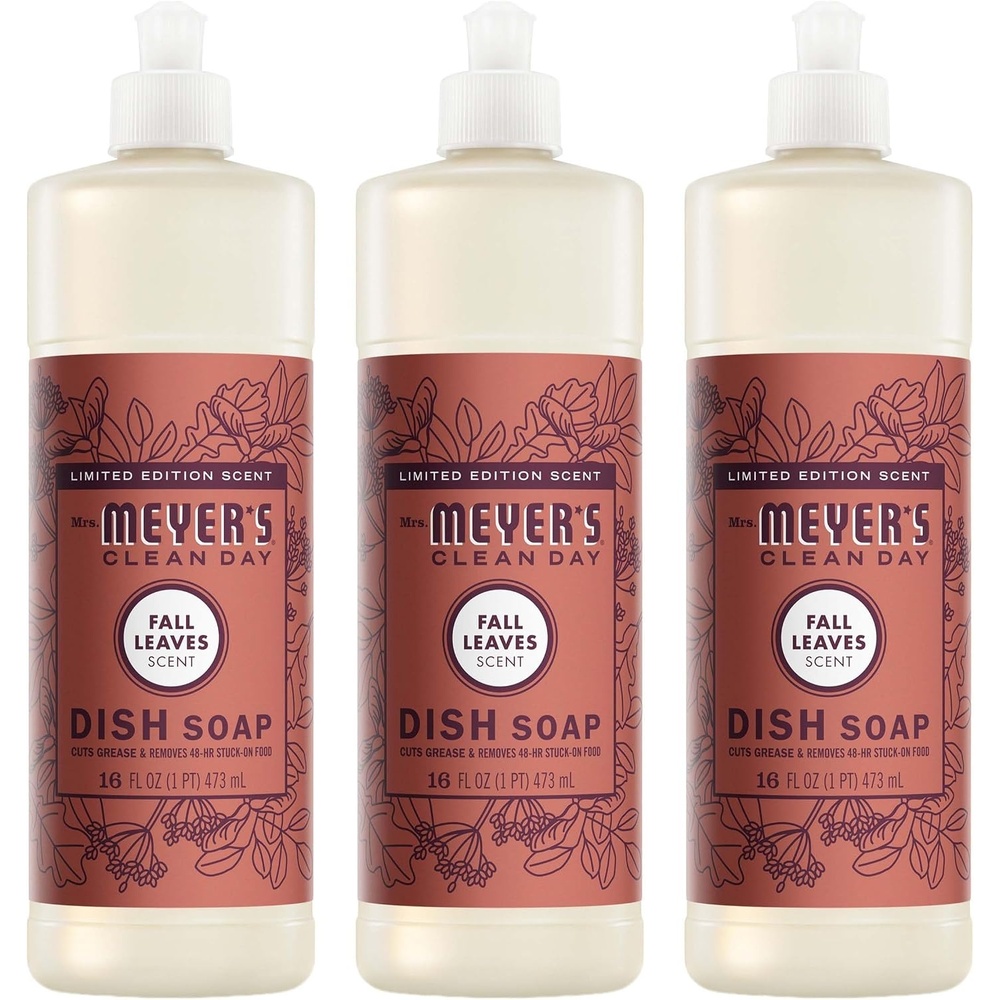 image:imageMrs MEYERS CLEAN DAY Liquid Dish Soap Elderberry 16 fl ozFall Leaves