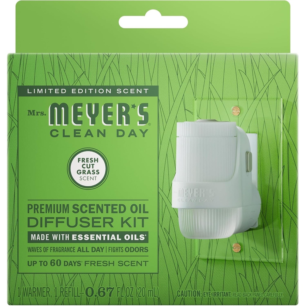 image:imageMrs Meyers Premium Scented Oil Diffuser Kit Refills Bundle Limited Edition Scents Acorn Spice amp Apple CiderFresh Cut Grass