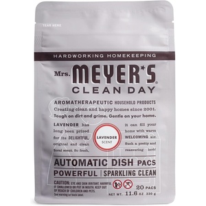 MRS. MEYER’S CLEAN DAY Automatic Dishwasher Pods, Lavender, 20 Count(Lavender)