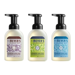 MRS. MEYER’S CLEAN DAY Hand Soap, Made with Essential Oils, Rhubarb, 12.5 Fl. Oz – Pack of 3(Lavender + Lemon Verbana + Rain Water)