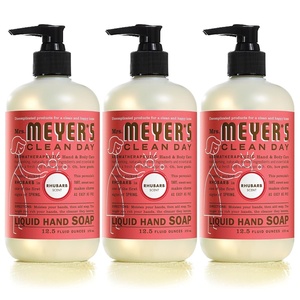 MRS. MEYER’S CLEAN DAY Hand Soap, Made with Essential Oils, Rhubarb, 12.5 Fl. Oz – Pack of 3(Rhubarb)