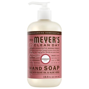 MRS. MEYER’S CLEAN DAY Hand Soap, Made with Essential Oils, Rhubarb, 12.5 Fl. Oz – Pack of 3(Rosemary)