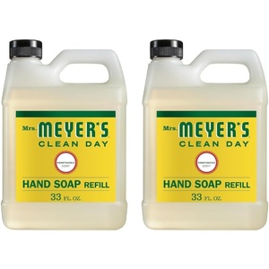 MRS. MEYER’S CLEAN DAY Hand Soap Refill, Made With Essential Oils, Biodegradable Formula, Honeysuckle, 33 Fl. Oz – Pack Of 2