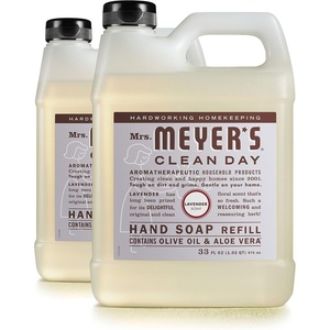 MRS. MEYER’S CLEAN DAY Hand Soap Refill, Made with Essential Oils, Lavender, 33 Fl. Oz – Pack Of 2