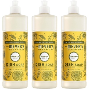 MRS. MEYER’S CLEAN DAY Liquid Dish Soap, Dandelion, 16 fl oz, 3 Pack(Dandelion)