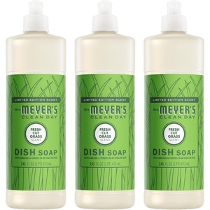 MRS. MEYER’S CLEAN DAY Liquid Dish Soap, Dandelion, 16 fl oz, 3 Pack(Fresh Cut Grass)