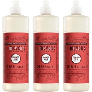 MRS. MEYER’S CLEAN DAY Liquid Dish Soap, Dandelion, 16 fl oz, 3 Pack(Tomato Vine)