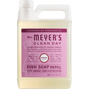 MRS. MEYER’S CLEAN DAY Liquid Dish Soap Refill, Honeysuckle, 48 fl. oz(Peony)