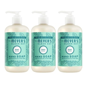 MRS. MEYER’S CLEAN DAY Liquid Hand Soap, Apple Cider, 12.5 fl oz, 3 Pack(Mint)