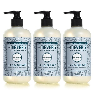 MRS. MEYER’S CLEAN DAY Liquid Hand Soap, Apple Cider, 12.5 fl oz, 3 Pack(Snowdrop)