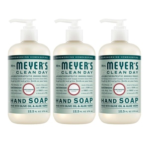 MRS. MEYER’S CLEAN DAY Liquid Hand Soap, Lavender, 12.5 fl oz, 3 Pack(Birchwood)