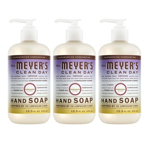 MRS. MEYER’S CLEAN DAY Liquid Hand Soap, Lavender, 12.5 fl oz, 3 Pack(Compassion Flower)