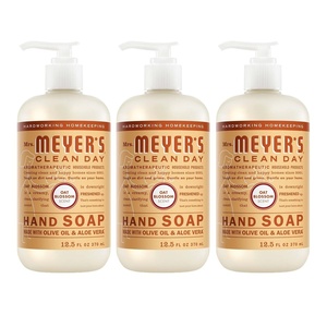 MRS. MEYER’S CLEAN DAY Liquid Hand Soap, Lavender, 12.5 fl oz, 3 Pack(Oat Blossom)