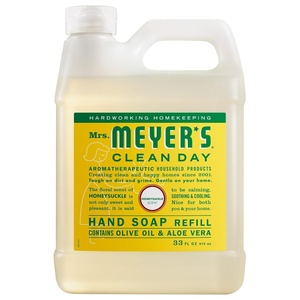 MRS. MEYER’S CLEAN DAY Liquid Hand Soap Refill, Honeysuckle, 33 Oz(33 Fl Oz (Pack of 6))