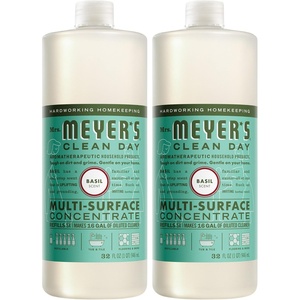 MRS. MEYER’S CLEAN DAY Multi-Surface Concentrate, Basil, 32 fl oz, 2 Pack(Basil Concentrate)