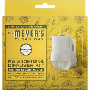 MRS. MEYER’S CLEAN DAY Scented Oil, Lavender, 1 Warmer and Refill(Dandelion)