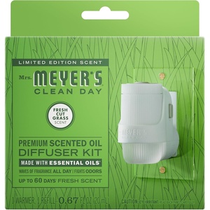 Mrs. Meyer’s Premium Scented Oil Diffuser Kit + Refills Bundle, Limited Edition Scents, Acorn Spice & Apple Cider(Fresh Cut Grass)